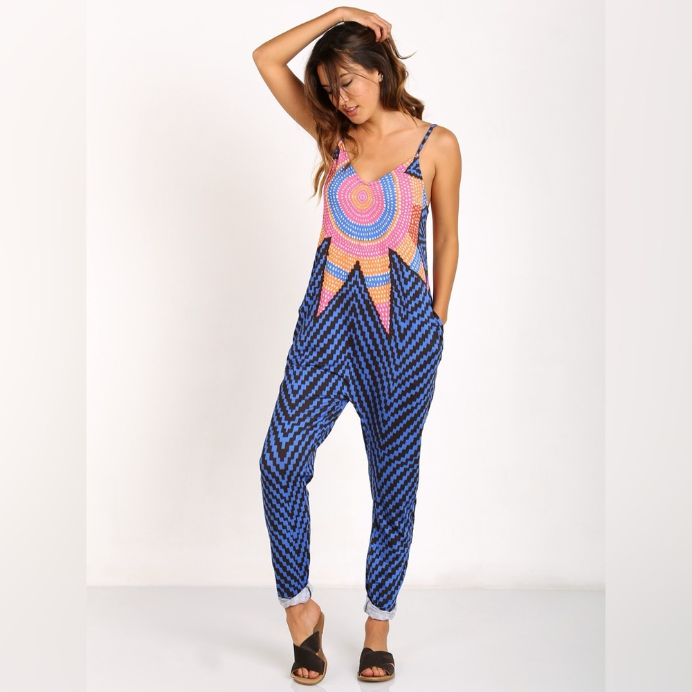 Mara Hoffman Swim Starbasket Jumpsuit in Navy